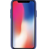 Back Cover Book Design Tasche für iPhone X Blau