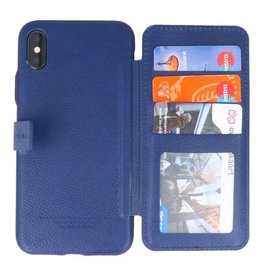 Back Cover Book Design Hoesje voor iPhone X Blauw