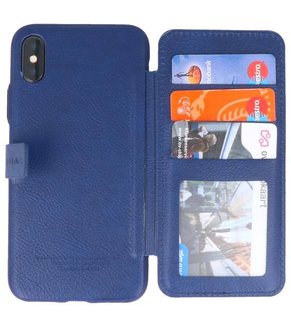 Back Cover Book Design Case for iPhone X Blue