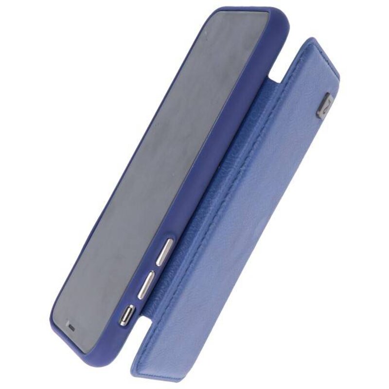 Custodia design per libro con copertina posteriore per iPhone X Blue