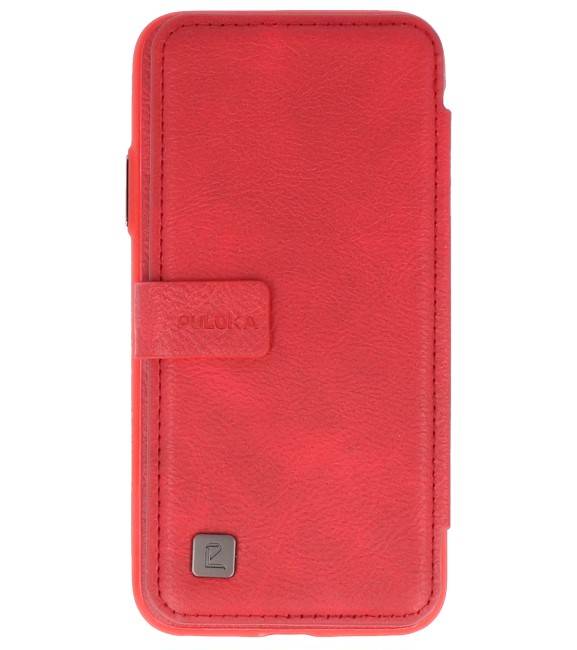 Back Cover Book Design Tasche für iPhone X Rot