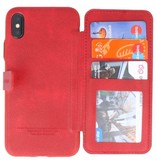 Back Cover Book Design Tasche für iPhone X Rot