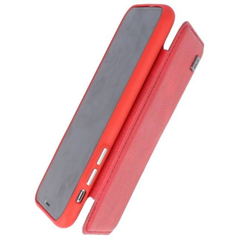 Custodia design per libro con copertina posteriore per iPhone X Red