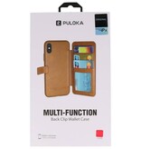 Custodia design per libro con copertina posteriore per iPhone X Red