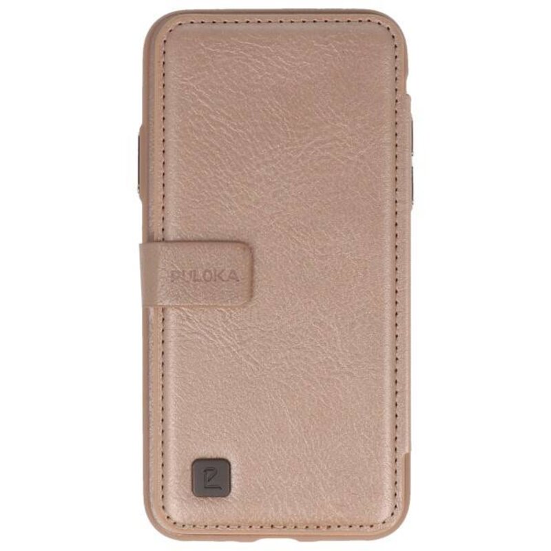 Rückseitige Abdeckung Buch Design Case für iPhone X Gold