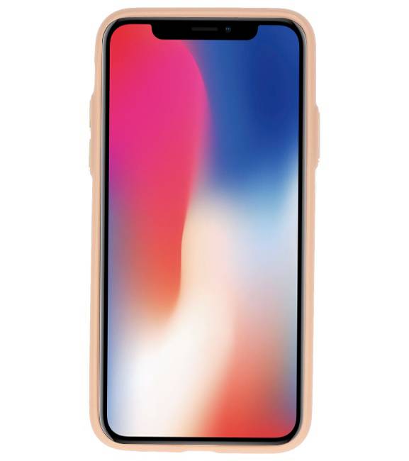 Rückseitige Abdeckung Buch Design Case für iPhone X Gold