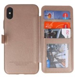 Back Cover Book Design Case for iPhone X Gold