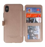 Back Cover Book Design Hoesje voor iPhone X Goud