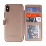Bag Cover Book Design Etui til iPhone X Gold