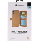 Rückseitige Abdeckung Buch Design Case für iPhone X Gold