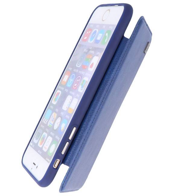 Back Cover Book Design Hoesje voor iPhone 8 Plus Blauw