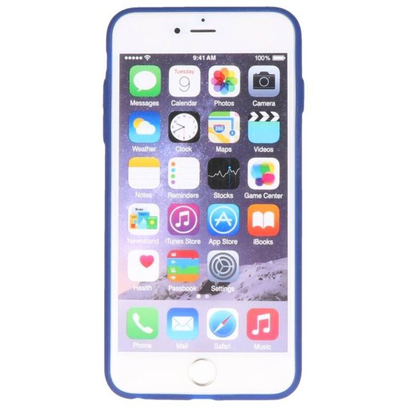 Bag Cover Book Design Taske til iPhone 6 Plus Blue