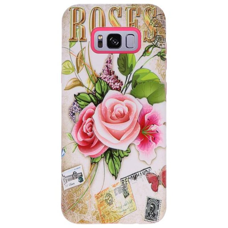 Estuche rígido de impresión 3D para Galaxy S8 Plus Roses
