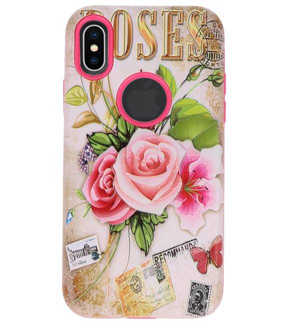 3D Print Hard Case for iPhone X Roses