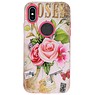 Cas d'impression 3D rigide pour iPhone X Roses