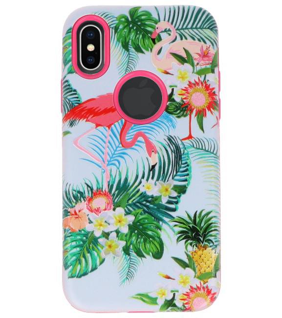 3D Print Hard Case for iPhone X Flamingo