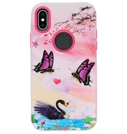 Estuche rígido de impresión 3D para iPhone X Butterfly