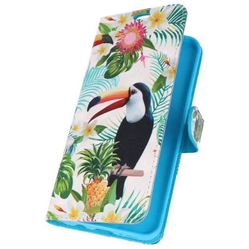 Bookstyle Hoesje voor Galaxy S8 Plus 3D Print Toekan