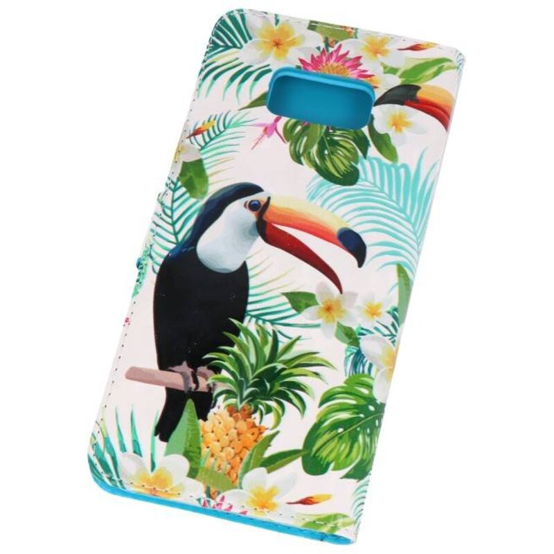 Bookstyle Hoesje voor Galaxy S8 Plus 3D Print Toekan