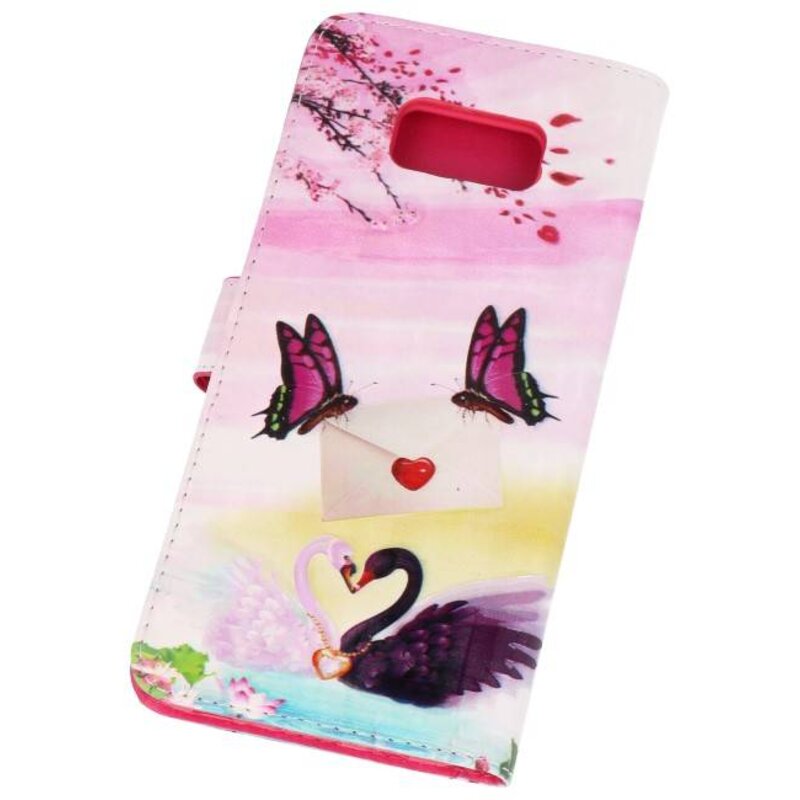 Bookstyle Taske til Galaxy S8 Plus 3D Print Butterfly