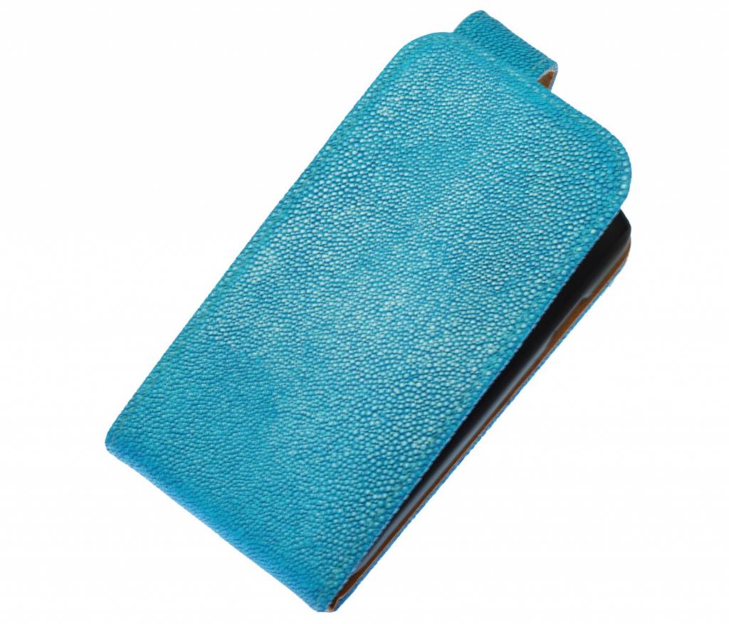 Devil Classic Flip Hoes voor Galaxy S5 G900F Turquoise