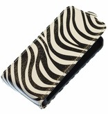 Etui Zebra Flip pour Galaxy S3 mini i8190 Blanc