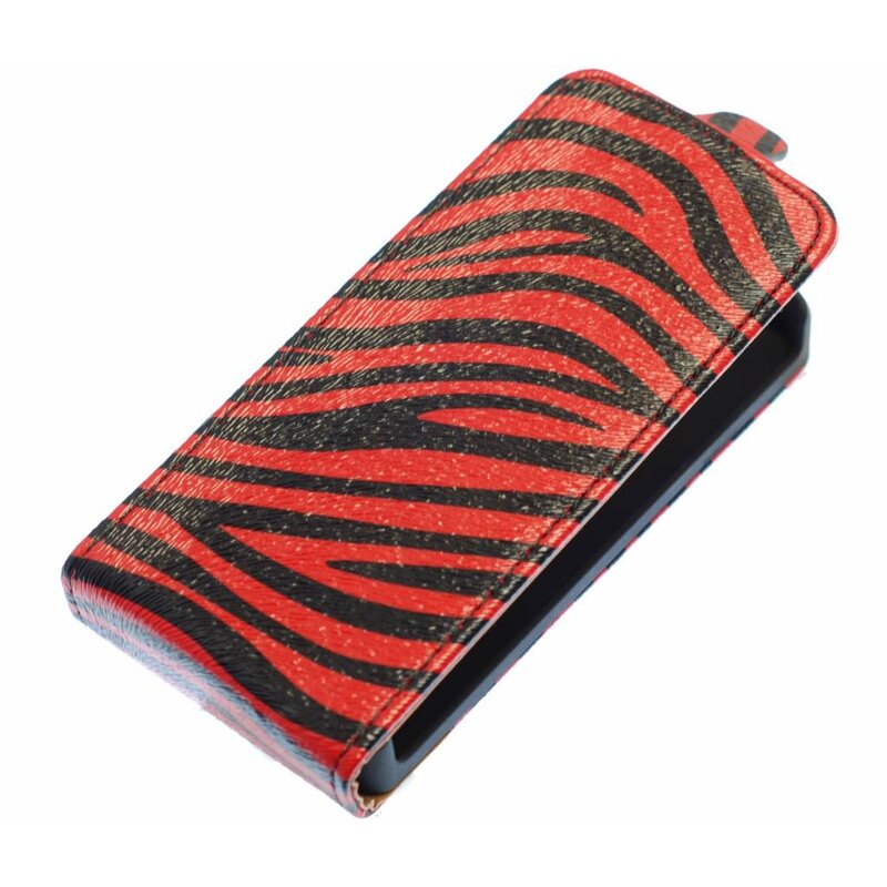 Zebra Flip Hoes voor Galaxy S3 i9300 Rood