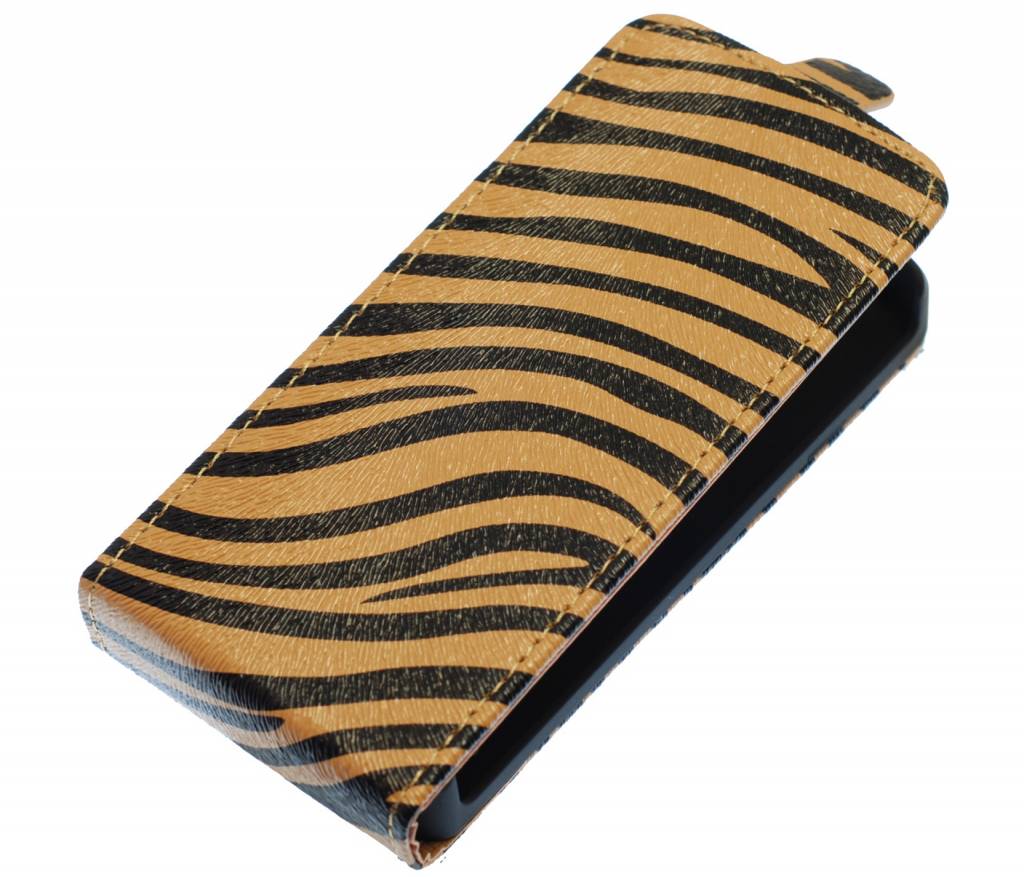Custodia Flip Zebra per Galaxy S3 i9300 Marrone