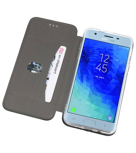 Slim Folio Case voor Galaxy J3 2018 Zwart