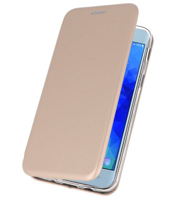 Schlanke Folio Case für Galaxy J3 2018 Gold