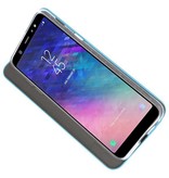 Schlanke Folio Case für Galaxy A6 Plus 2018 Blau