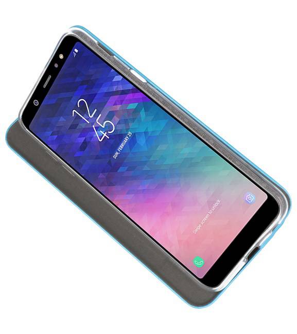 Etui Folio Slim pour Galaxy A6 Plus 2018 Bleu