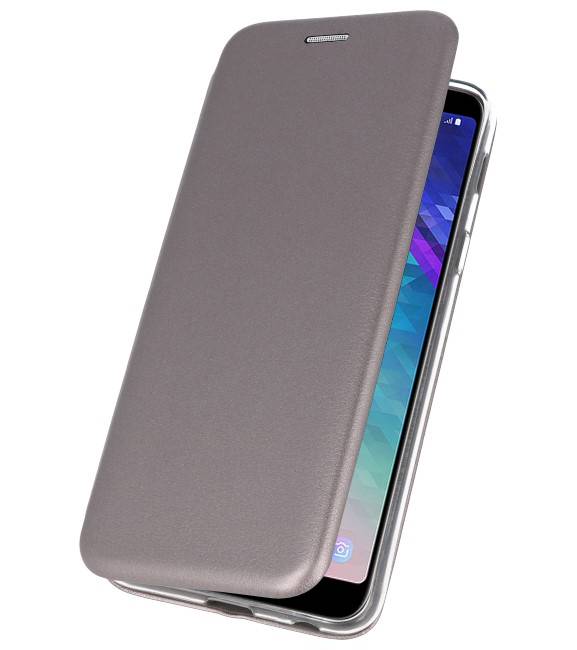 Custodia Folio sottile per Galaxy A6 Plus 2018 Grigio