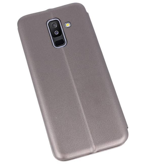 Custodia Folio sottile per Galaxy A6 Plus 2018 Grigio