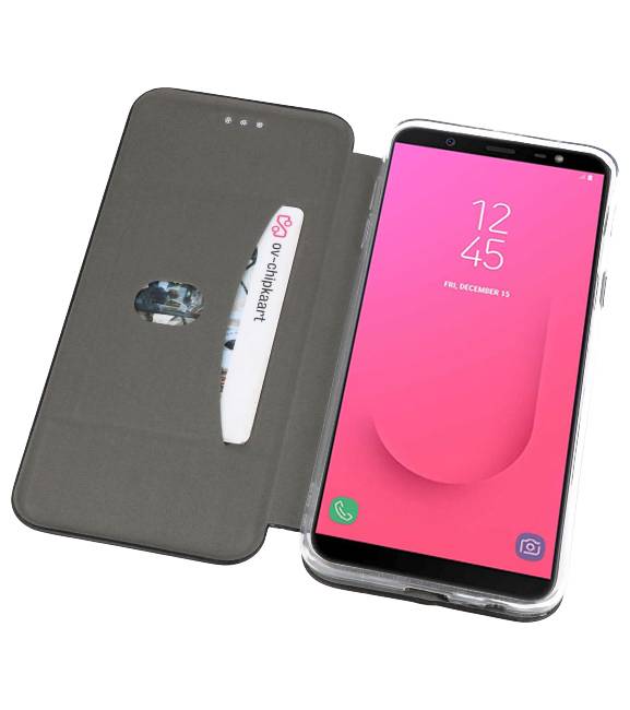 Custodia Folio sottile per Galaxy J8 2018 nera