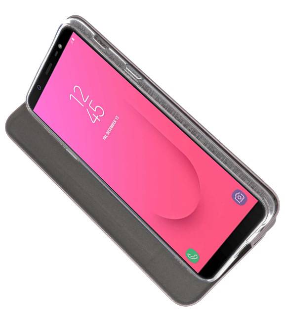 Custodia Folio sottile per Galaxy J8 2018 Grigio