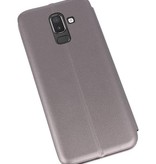 Slim Folio Case voor Galaxy J8 2018 Grijs