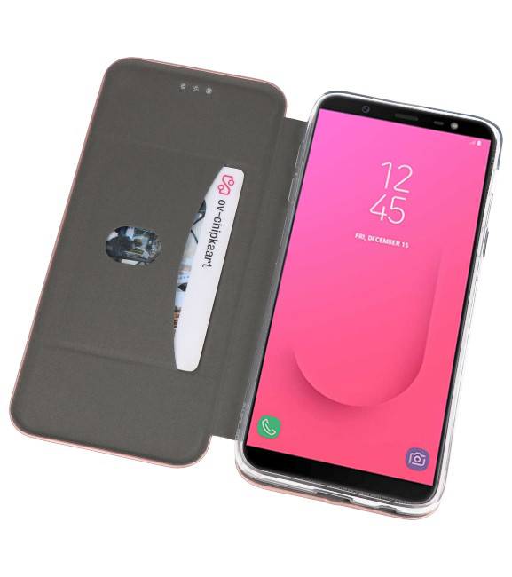 Etui Folio Slim pour Galaxy J8 2018 Rose