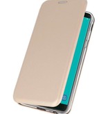 Schlanke Folio Case für Galaxy J6 2018 Gold