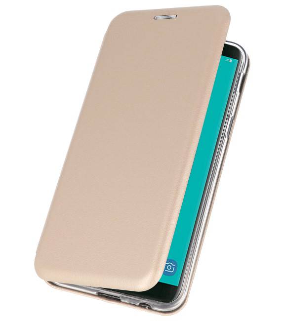 Schlanke Folio Case für Galaxy J6 2018 Gold