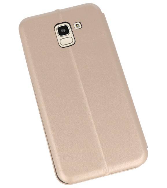 Schlanke Folio Case für Galaxy J6 2018 Gold