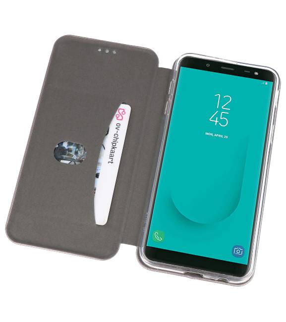 Étui Folio Slim pour Galaxy J6 2018 Gris