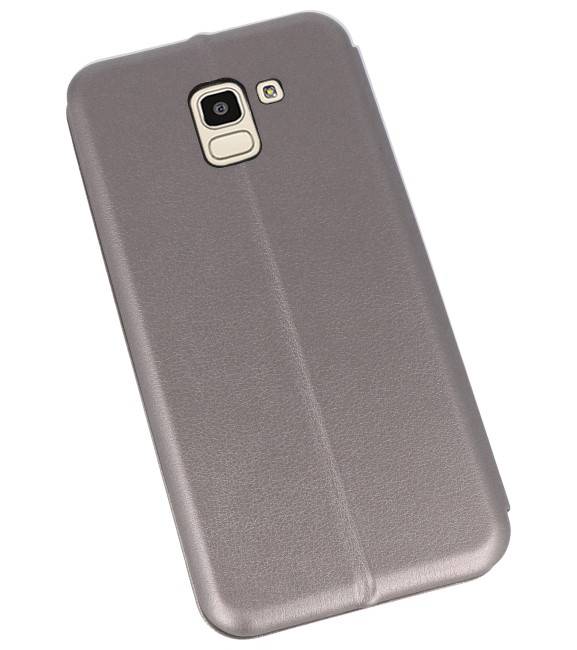 Custodia Folio sottile per Galaxy J6 2018 grigio