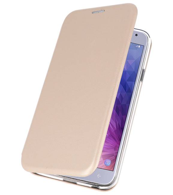 Schlanke Folio Case für Galaxy J4 2018 Gold