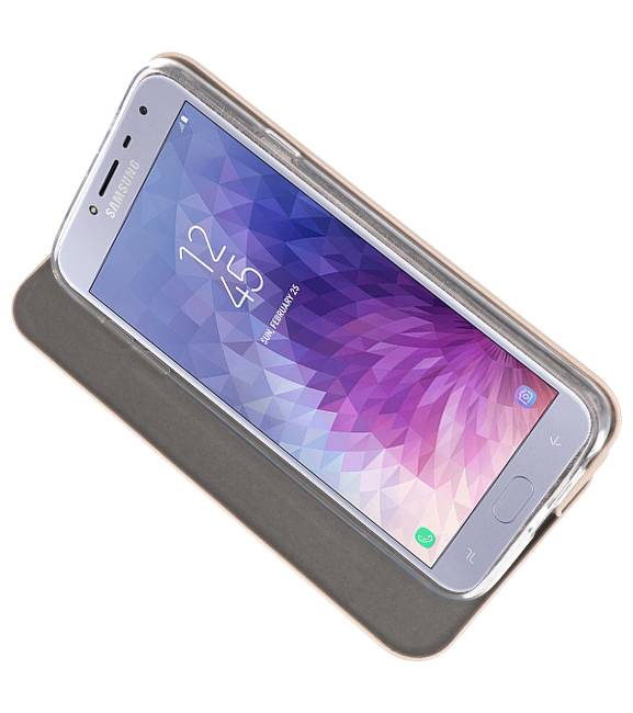 Schlanke Folio Case für Galaxy J4 2018 Gold