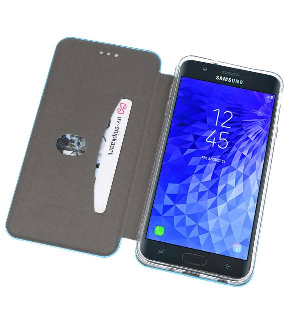 Etui Folio Slim pour Galaxy J7 2018 Bleu