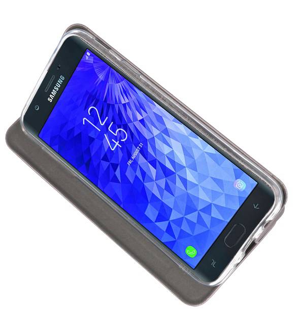 Etui Folio Slim pour Galaxy J7 2018 Gris