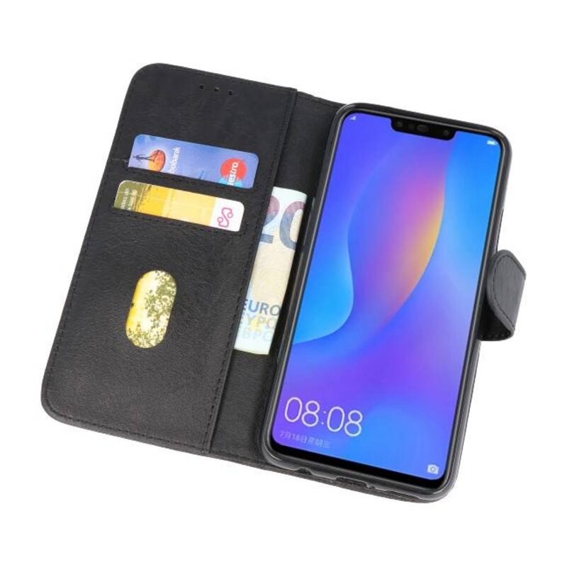 Custodie a portafoglio Bookstyle Custodia Huawei P Smart Plus per Black
