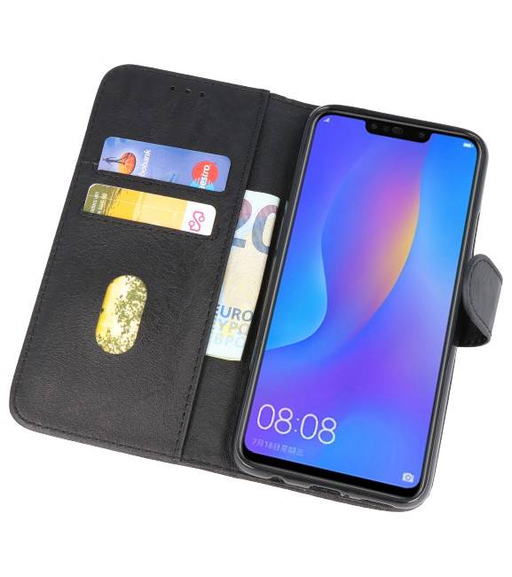 Bookstyle Wallet Cases Hoes voor Huawei P Smart Plus Zwart