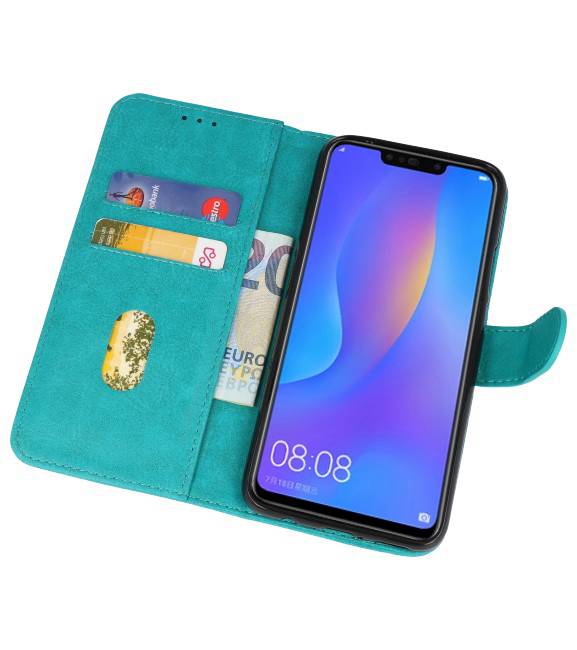 Bookstyle Wallet Cases Hoes voor Huawei P Smart Plus Groen